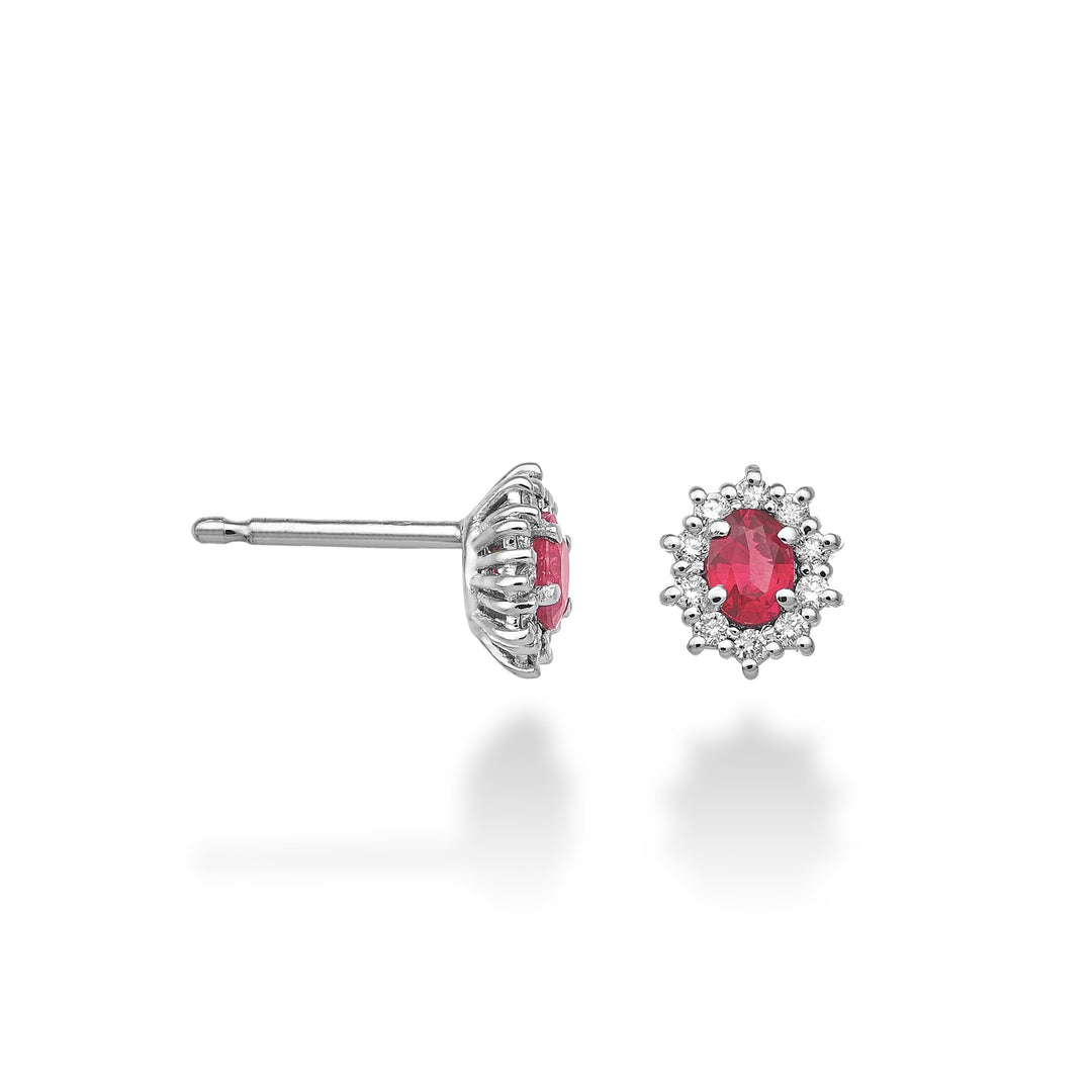 Mikiko or 9k ruby ​​n. oval 4x3 ct.0.40 diam. 0.16 ct MO5103R4RBN