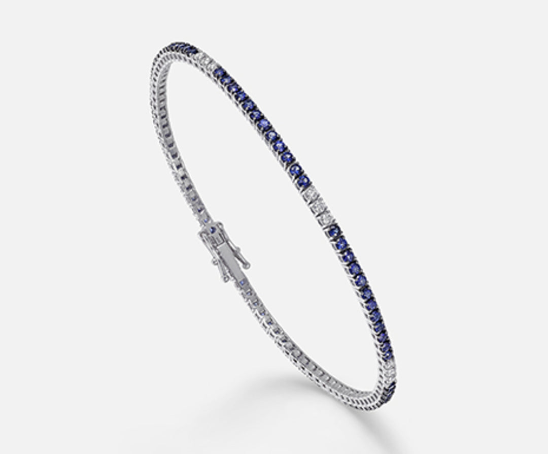 Mikiko br tennis 18k sapphires 1.81 ct diam. ct.0.38 cm.17.5 MB5017O4ZFD198.17.5