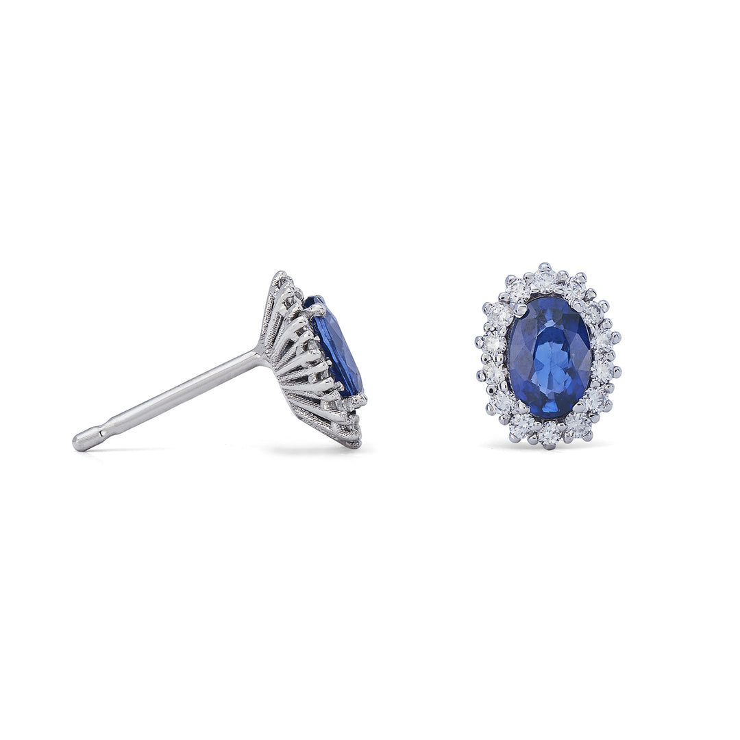 Mikiko or 9k oval sapphire 6x4 ct.0.80 diam. 0.26 ct MO5068R4ZFD