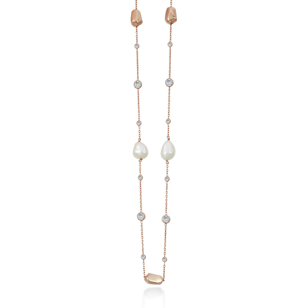 Mikiko cl ag925 fw bar 9/10 gem swarovski cm.90 MD7592A3FDBI910