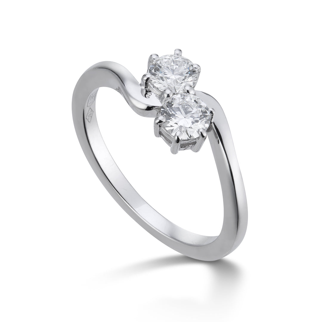 Golay bilogy ring with diamonds totaling 1.00ct ABL001DI100-24030110174