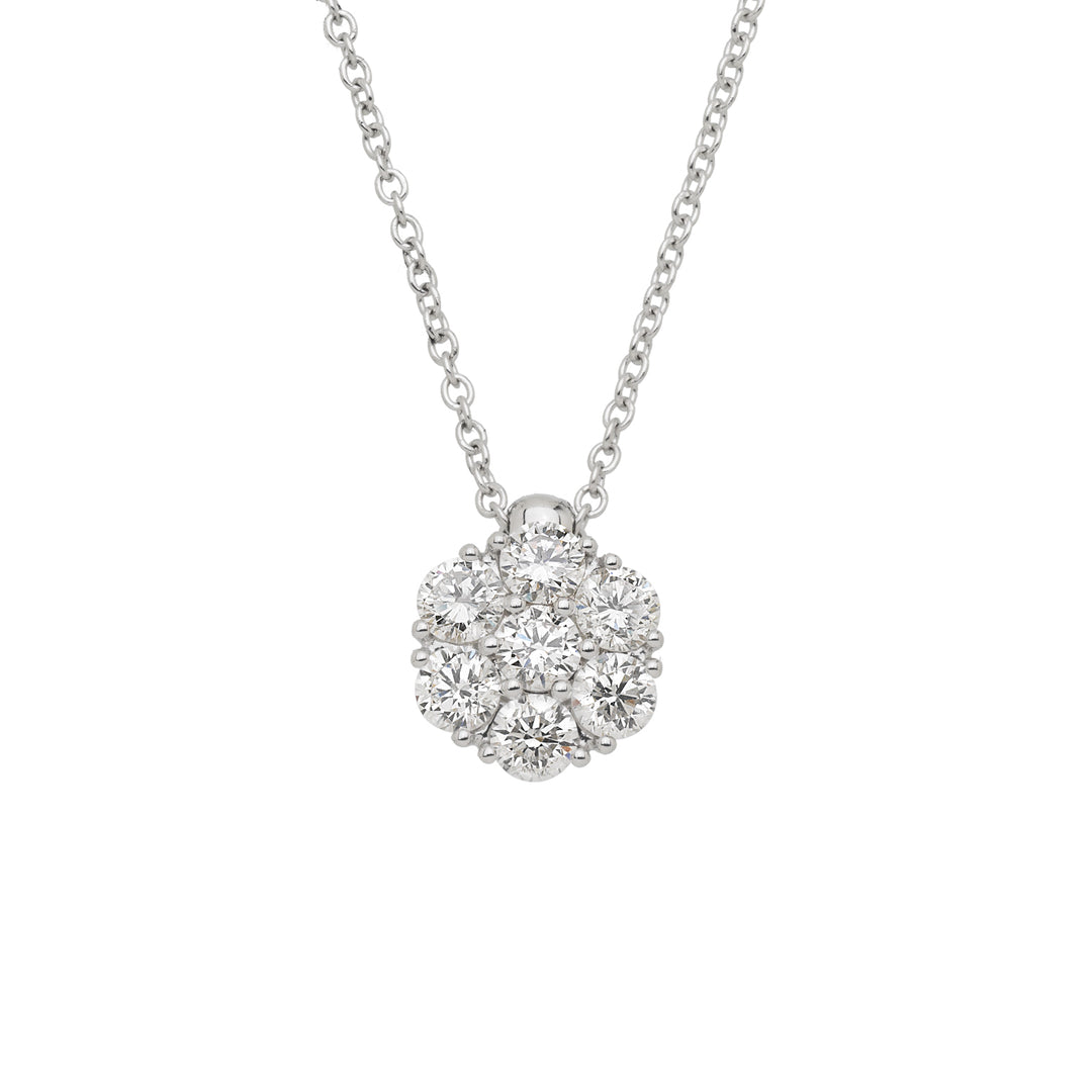 Golay multi-stone pendant necklace with 7 diamonds of 0.09ct GAB21409-24205110043