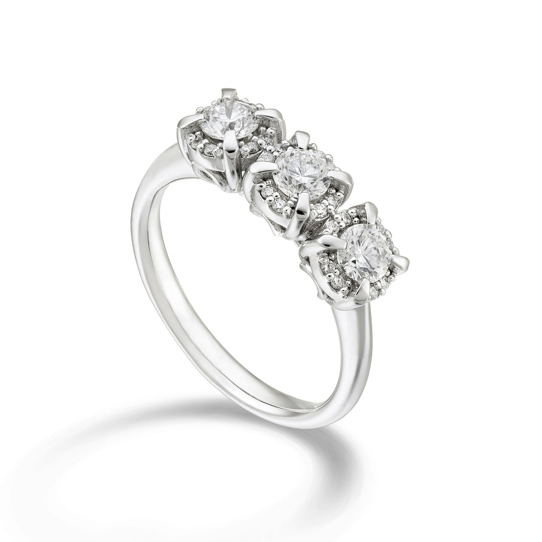 World Diamond Group trilogy diam ring between prongs, cen. 0.08ct ATRLC421DI08-24059110122