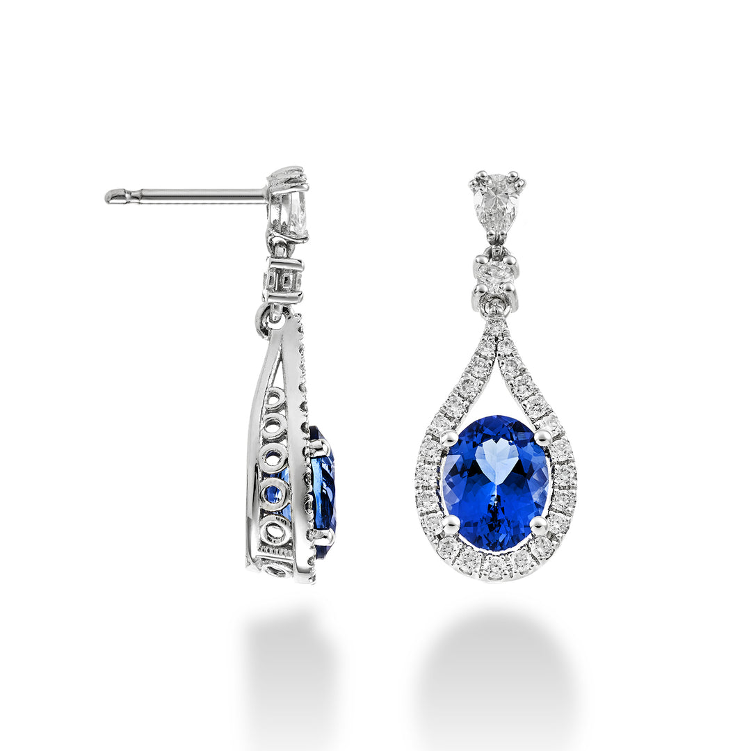 Golay tanzanite drop pendant earrings ov 8x6 and diam OCLC136DTZ68-22308110047
