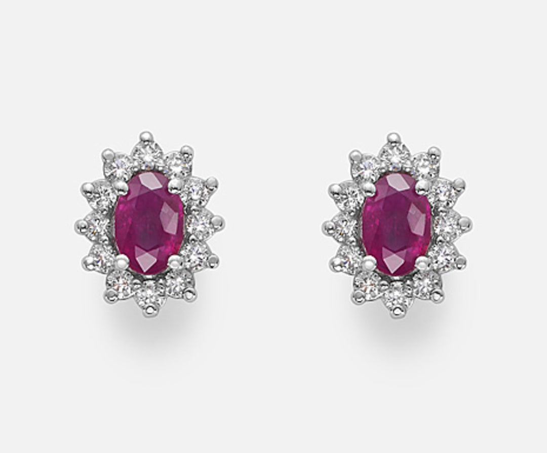 Mikiko or 18k ruby ​​n. oval 6x4 ct.0.90 diam. 0.46 ct MO5030O4RBN090