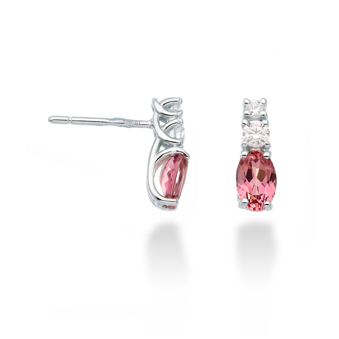 Mikiko or 18k oval pink sapphire 6x4 ct.1.20 dia ct.0.20 MO5035O4ZFRP