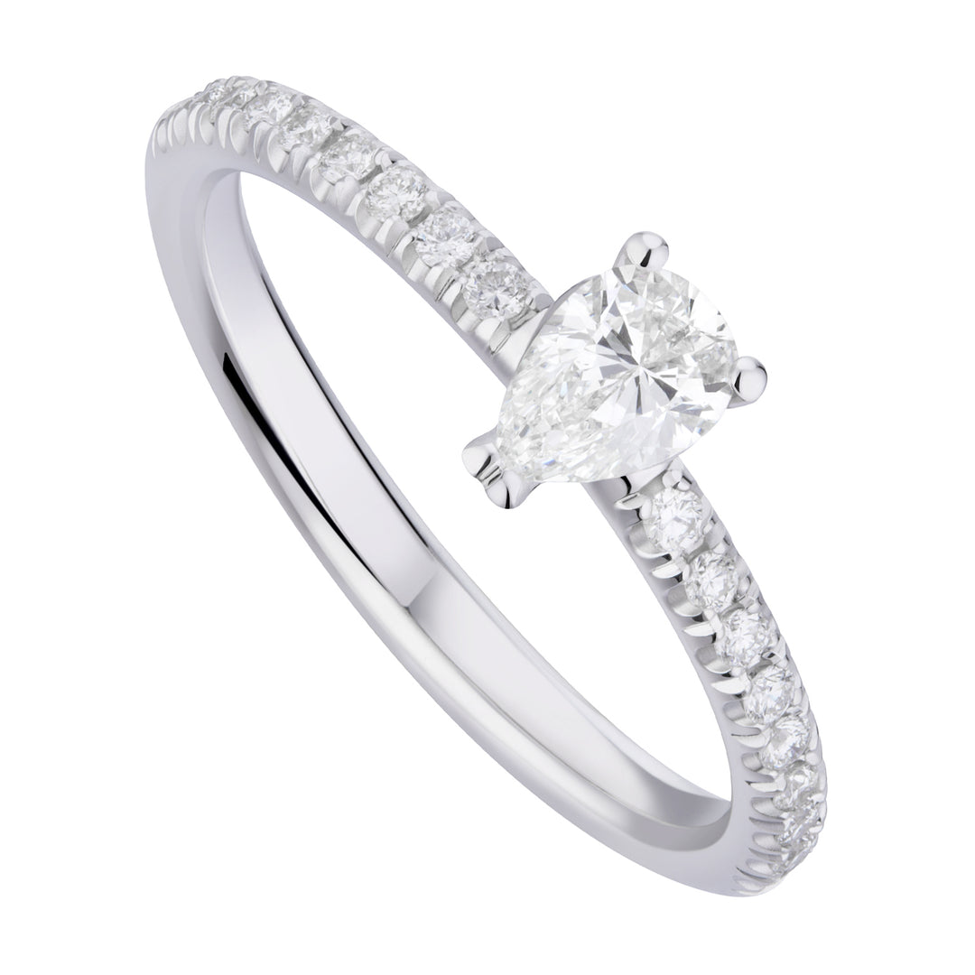 World Diamond Group solitaire ring with drop center and recessed shank AGOC016DI20-19239110014