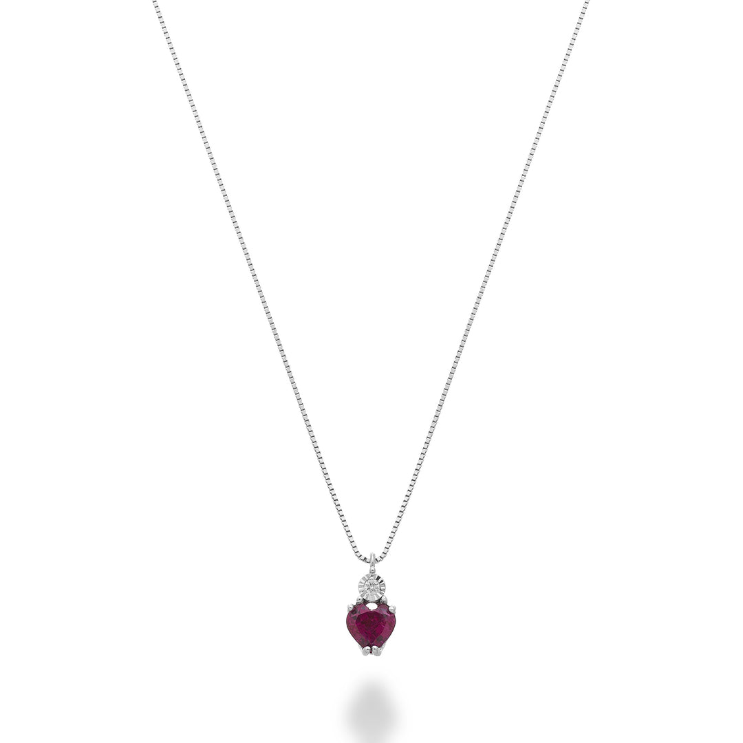 Mikiko cl 9k ruby heart 4x4 with diamond MD5196R4RBR