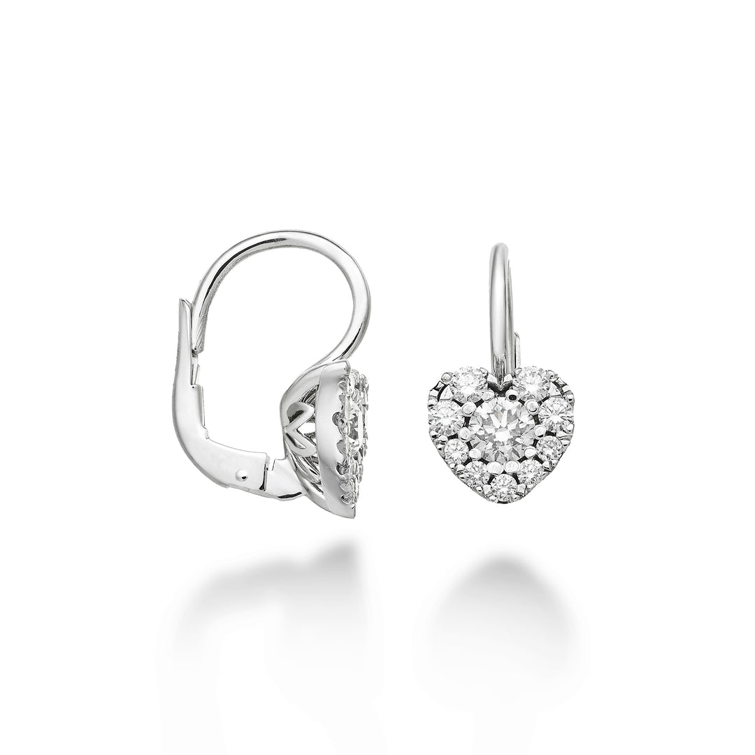 Golay multi-stone earrings center heart ct. 0.20 monach OCM001DI20M-22350110029