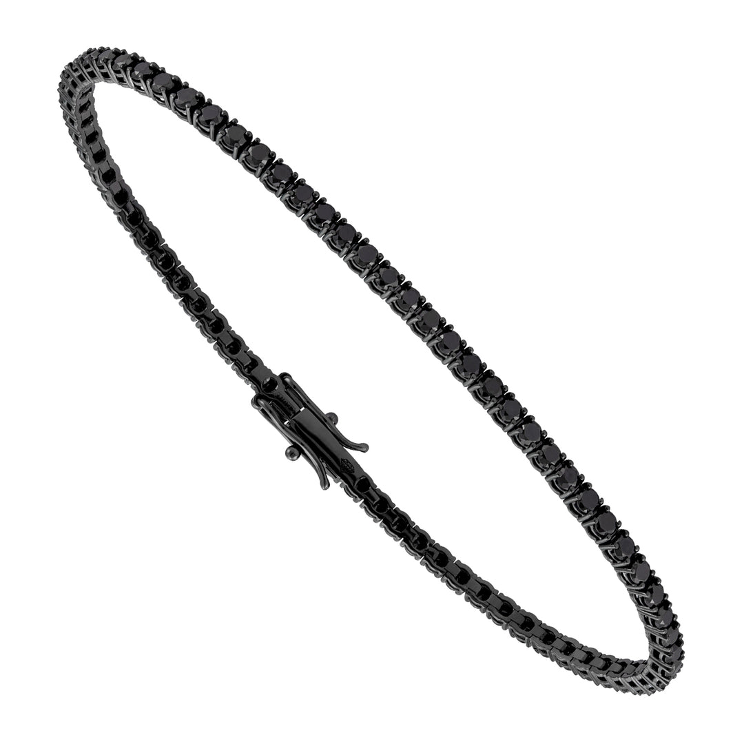 World Diamond Group 9 kt black gold wire tennis bracelet size 17 BTF001BK2-375-24094110166