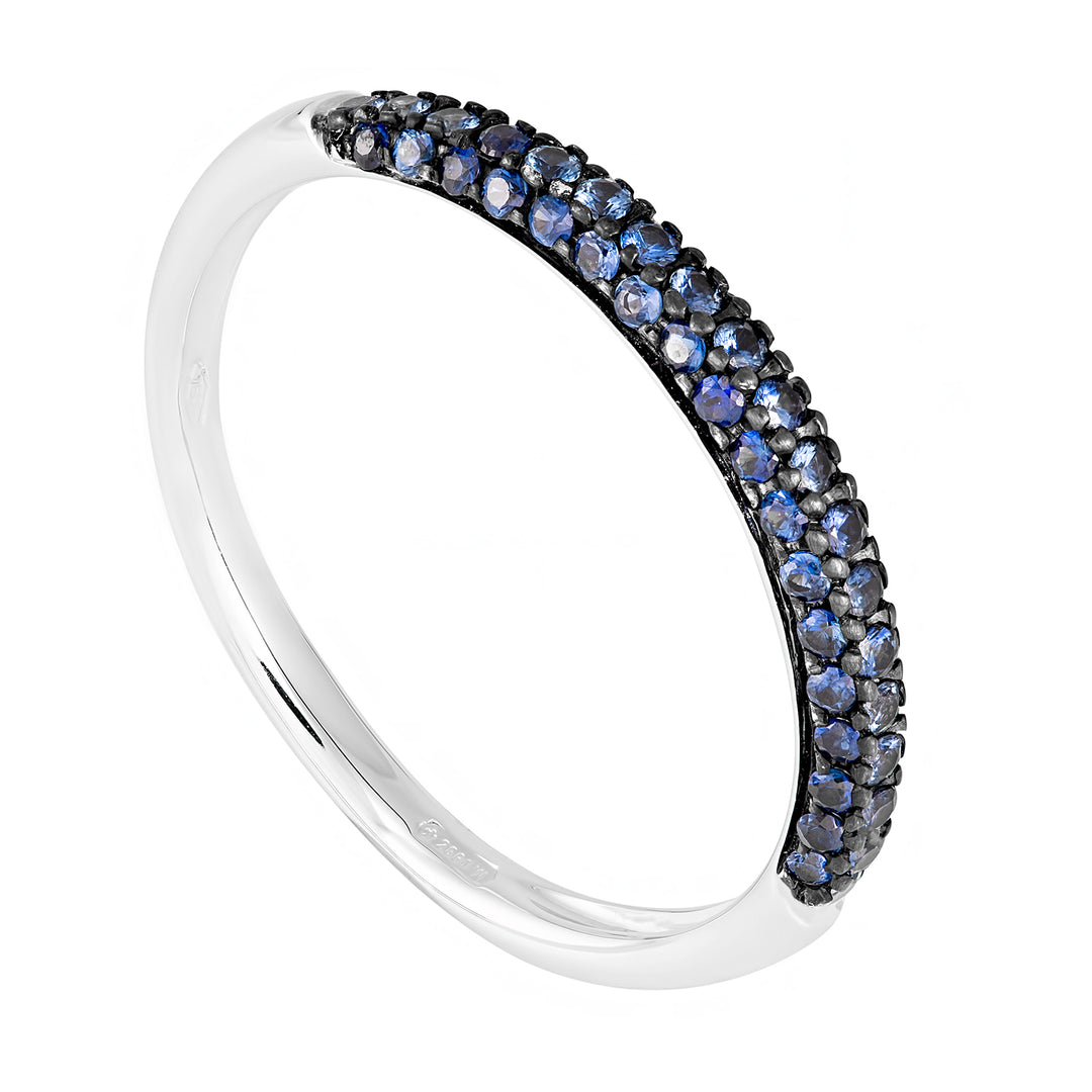 Golay eternity ring 1/2 turn pave blue sapphires 0.36 ct AFMG007ZB-17118110067