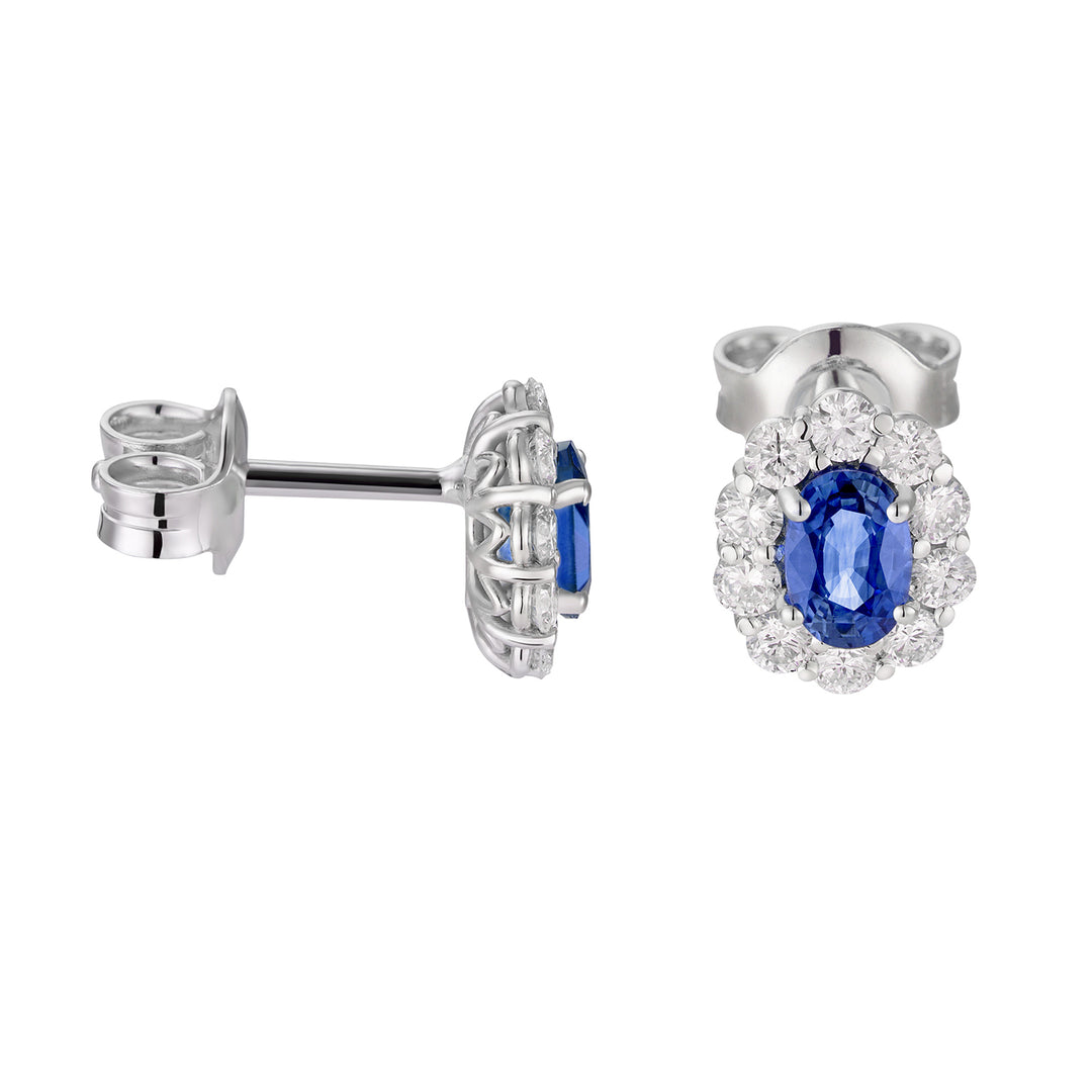 Golay 5x4 oval sapphire and diamond earrings OCL041DIZB-26111110329