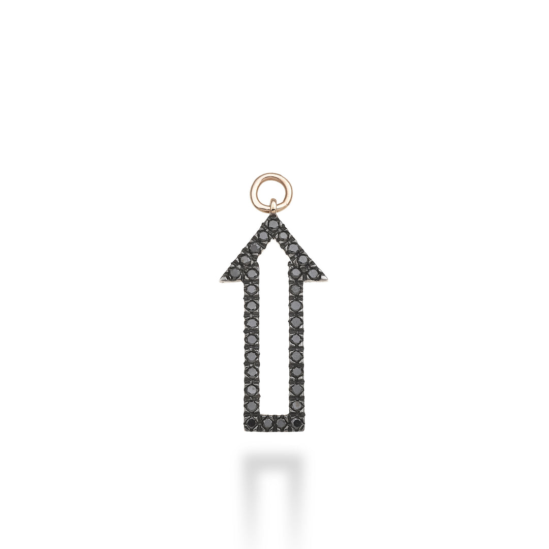 World Diamond Group arrow charm 18k ct.0.24 black rose gold GCH417BKO3