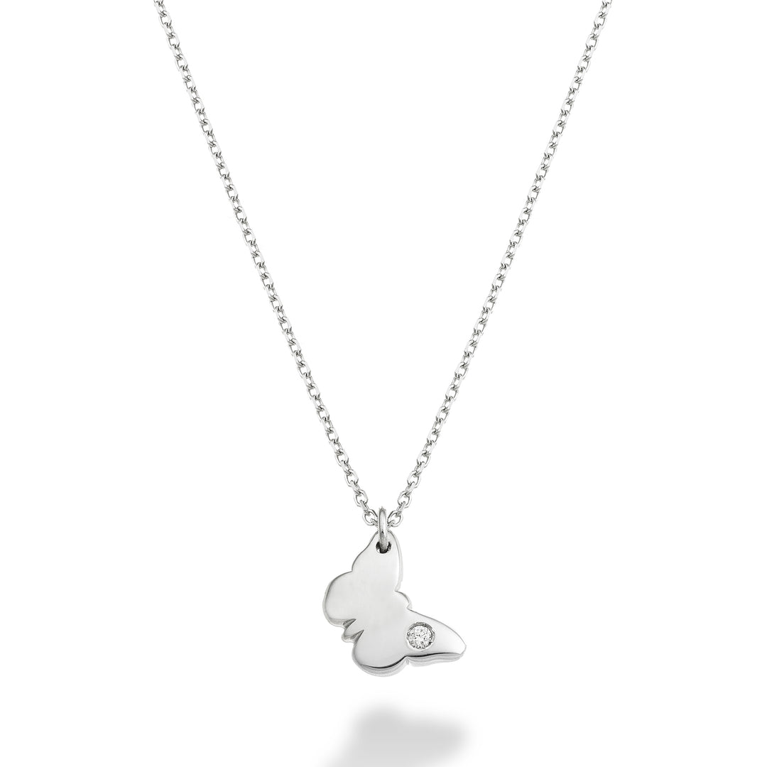 Nihama cl 18k butterfly 0.01 ct white gold ND5133O4BR001