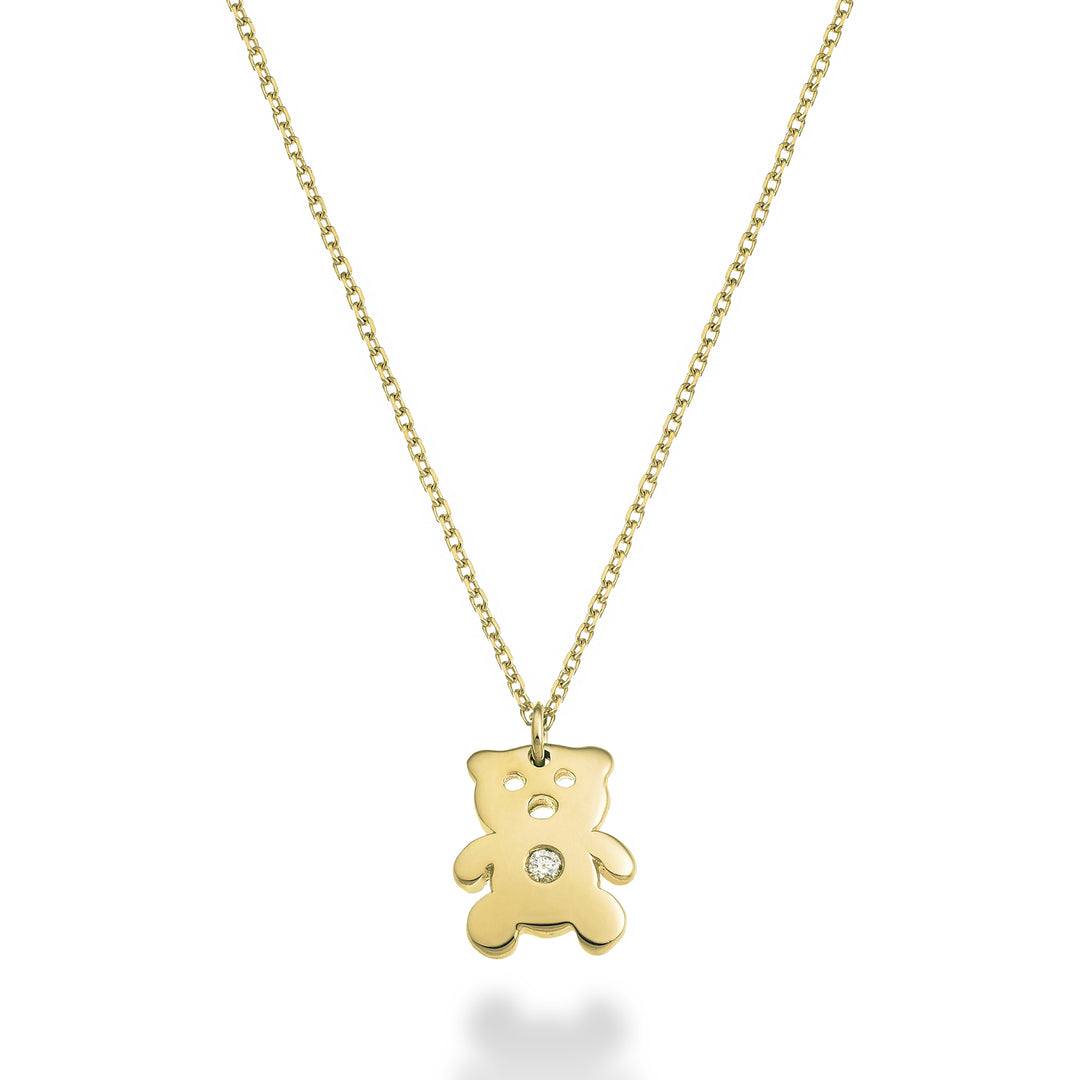 Mikiko cl 18k teddy bear 0.01 ct yellow gold MD5130O1BR001