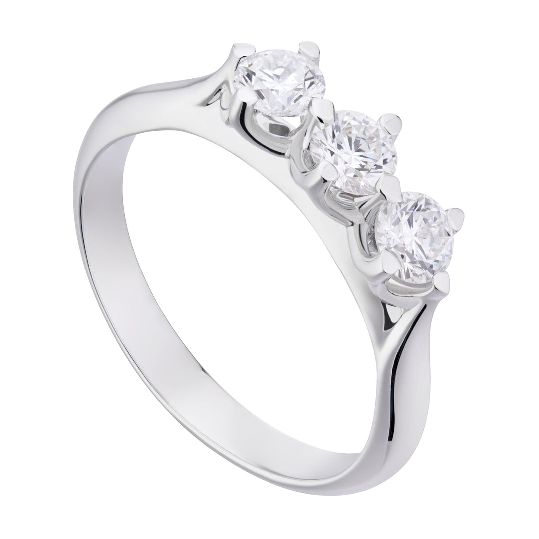 World Diamond Group linear trilogy ring forevermark ct. 0.63-0.87 ATRLFM009DI3-22285110075