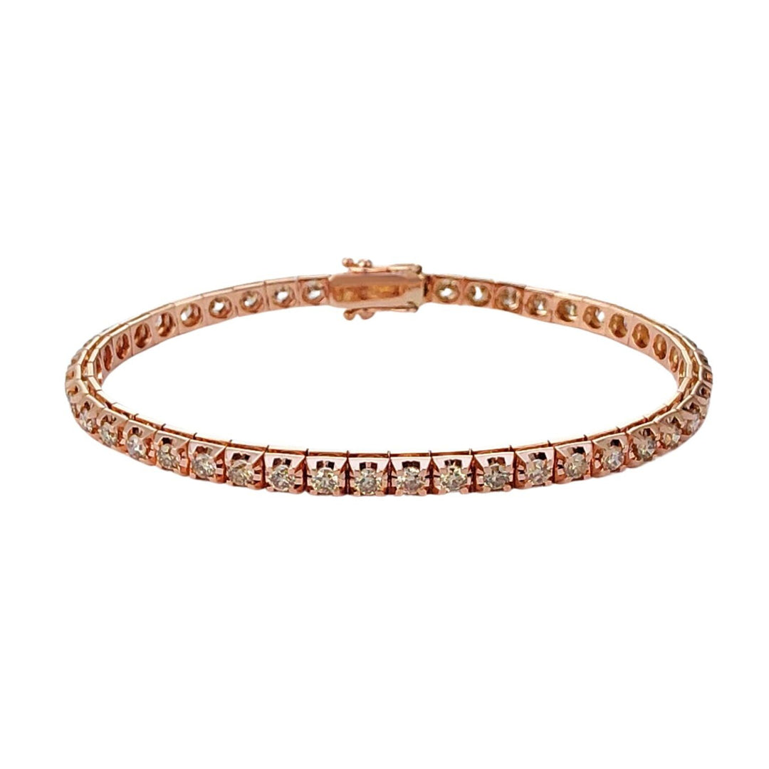 World Diamond Group pyramid tennis bracelet d.brown mm 400 19cm BTQ069BW400-190