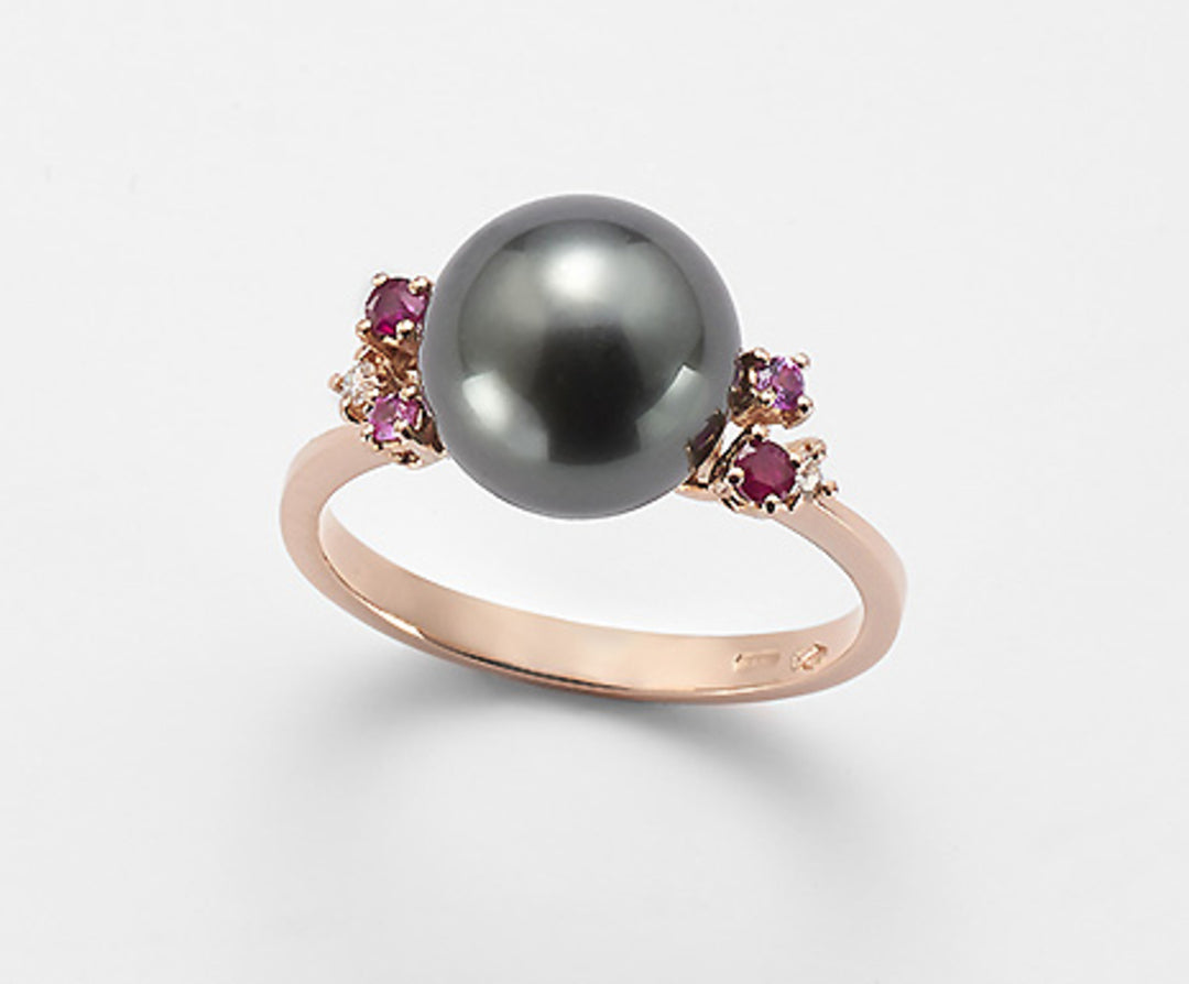 Nihama an 18k sspb 10/11 ct.0.03 rubies 0.12 ct and pink sapphires 0.07 ct NA0760O3SANE100