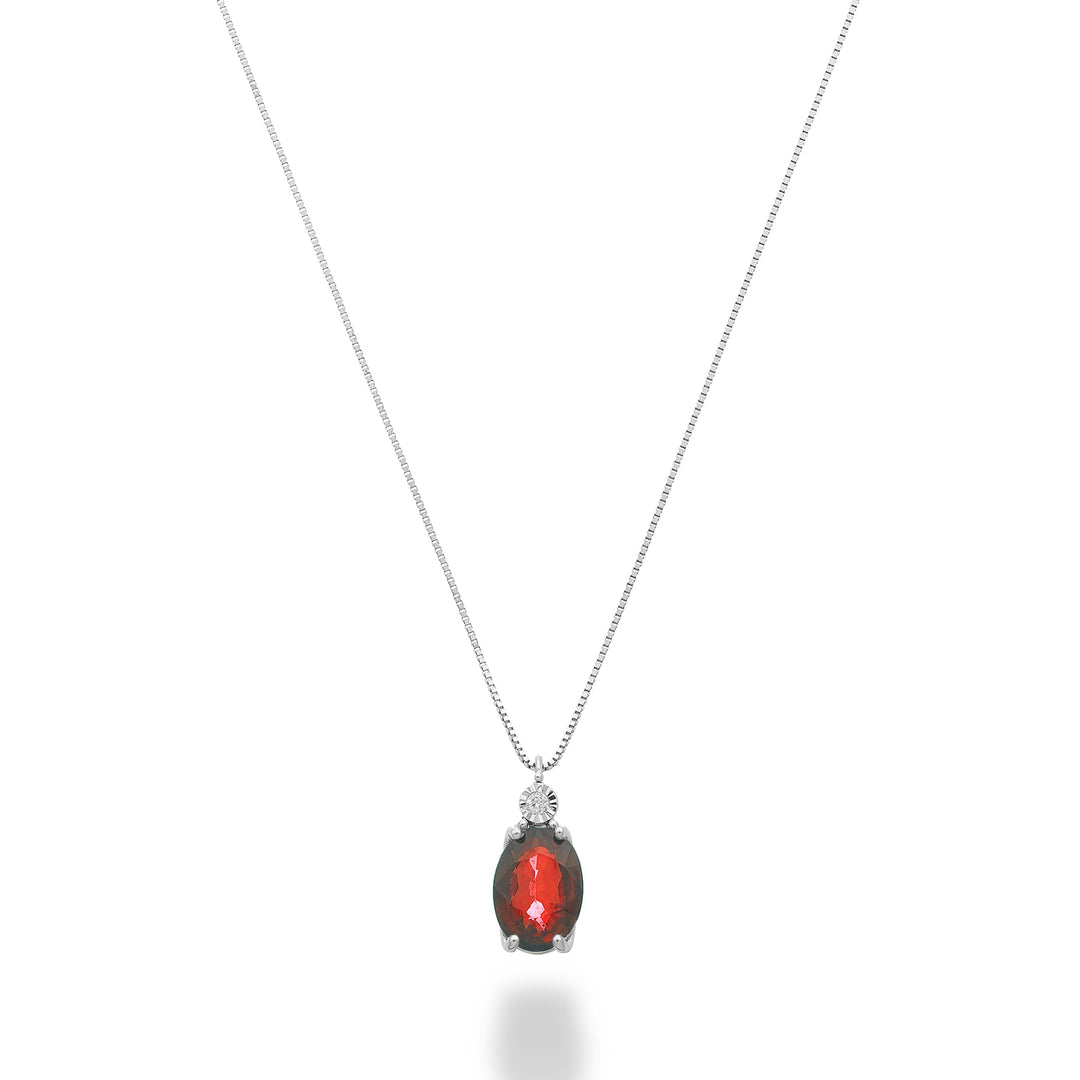 Mikiko cl 18k ruby ​​n. 7x5 oval with diamond MD5186O4RBN080