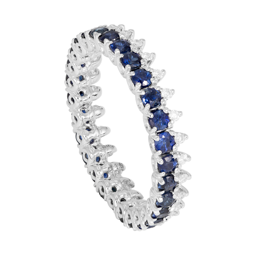 Golay diamond and sapphire finger ring ADG015ZBDI-17335110078