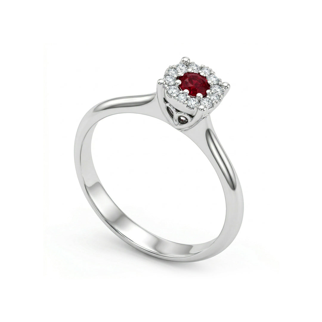 Nihama an 18k ruby ​​n. 0.14 ct diam. 0.10 ct NAGICE01DIRUO4