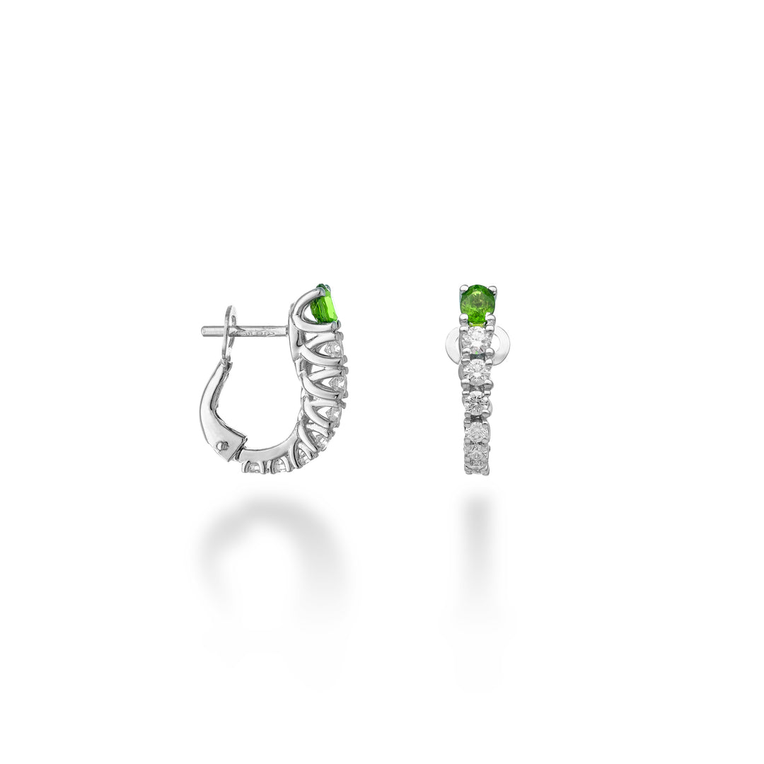 Golay oval emerald scalar earrings 5x4 diam round OCLS490DSM54-24271110050