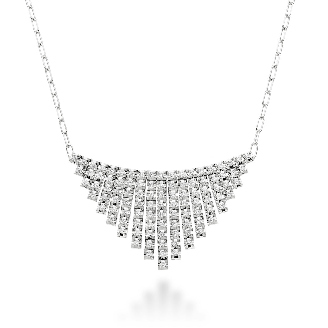 Golay multi-stone choker with "v" pattern cast. framework GMPF003DI-23194110088