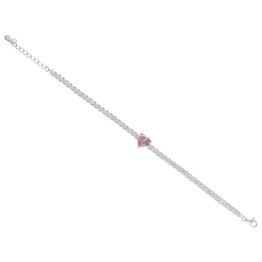 Nihama br ag925 gem swarovski white and pink NB7441A4ROSA000