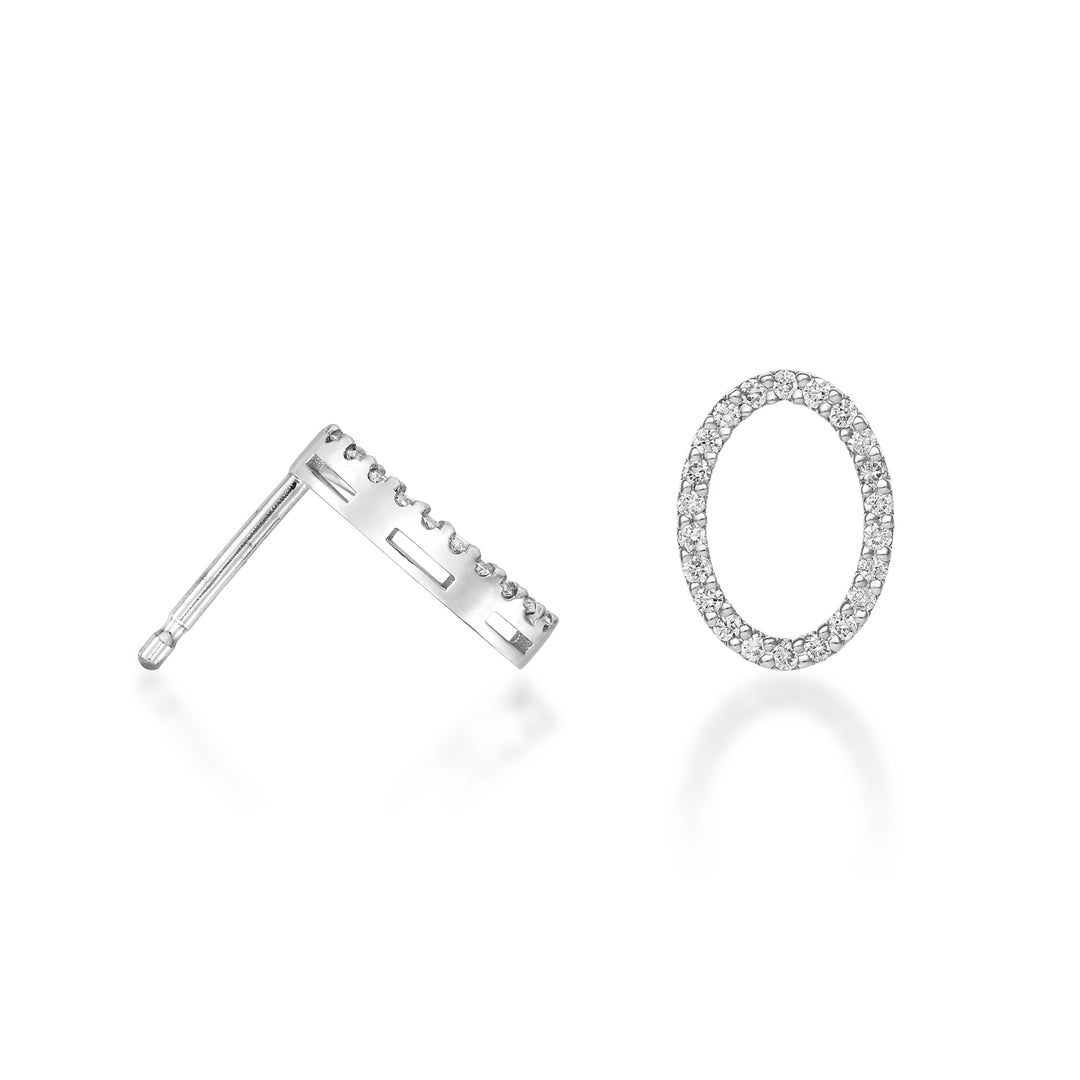 Golay or 18k oval shape geometries diamonds 0.26 ct white gold GOFOVDIO4