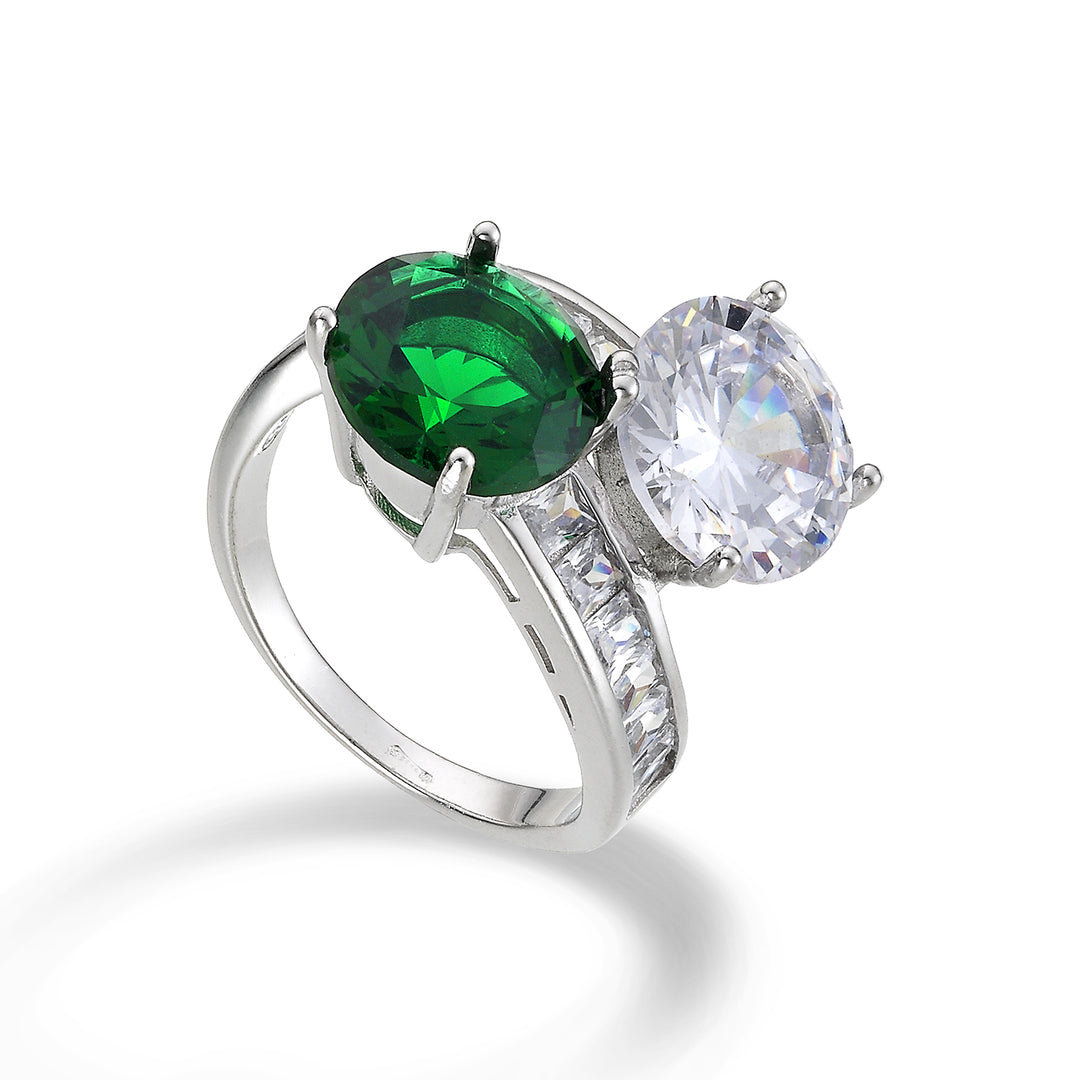 Nihama an ag925 gem swarovski white and green NA7191A4VERDE00