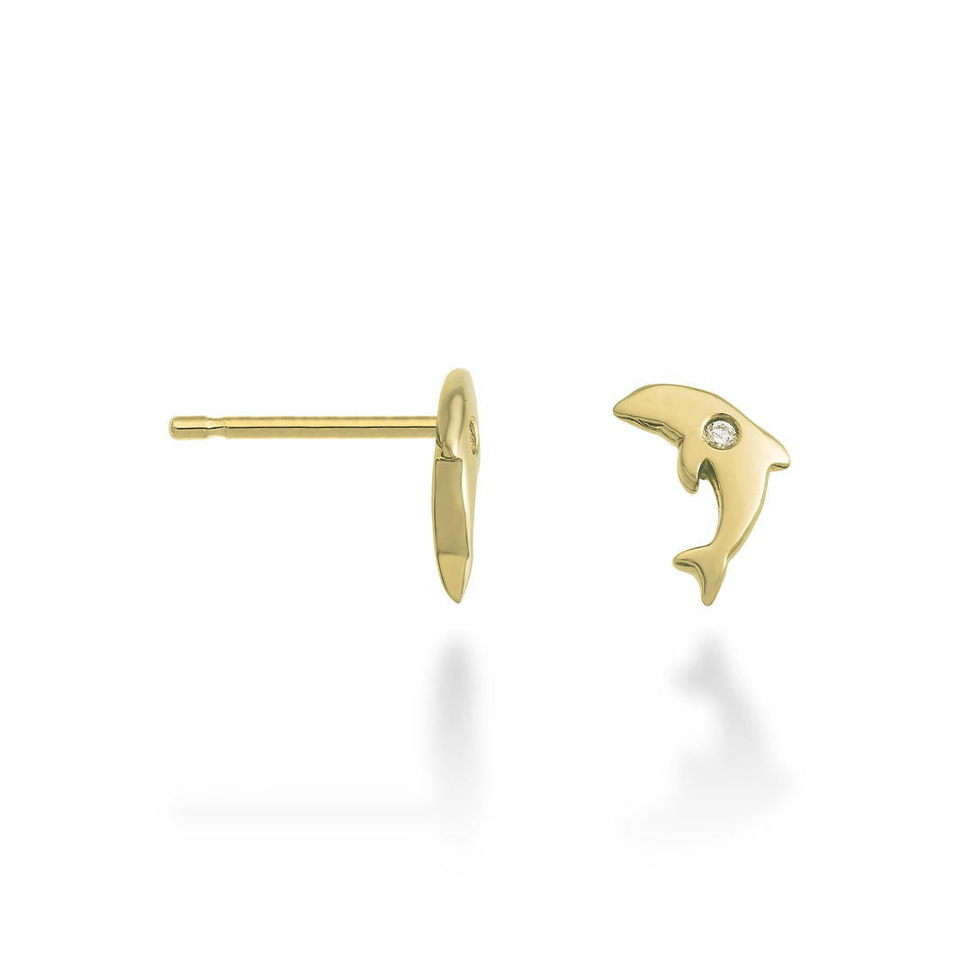 Nihama or 18k dolphin 0.02 ct yellow gold NO5116O1BR002