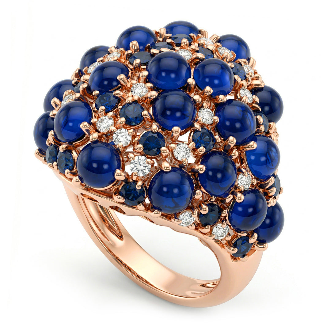 Golay ring rosecut pave sapphires and diamonds APV010ZBDI-18059110035