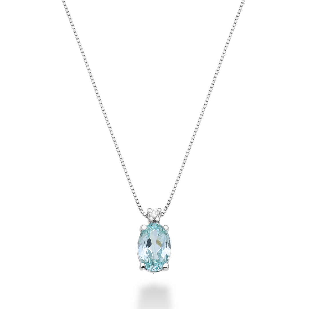 Nihama cl 18k oval paraiba tourmaline 7x5 ct.0,80 diam. ct.0,015 ND5035O4PAR