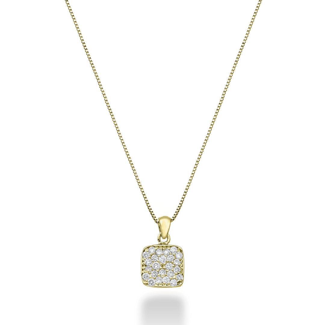 Nihama cl 18k square 0.12 ct yellow gold ND5164O1BR012