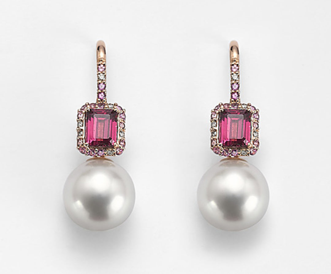Mikiko or 18k sspw 11/12 ct.0,12 diam brown, pink tourmaline and rhodolite MO1429O3SABI110