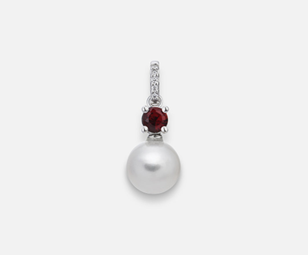 Mikiko pe 18k fw 7.5/8 round garnet mm3.5 ct.0.22 dia ct.0.015 MP0400O4FABI075