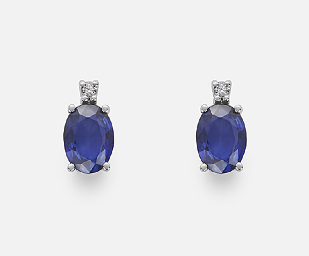 Mikiko or 9k sapphire n. oval 7x5 ct.1.60 diam. ct.0.03 MO5024R4ZFN160