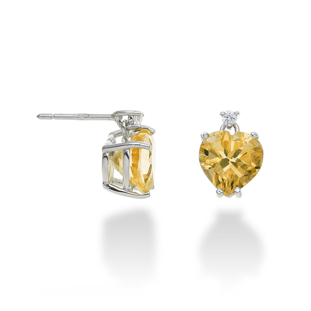 Nihama or 18k heart citrine 8x8 ct.2.90 diam. ct.0,05 NOCL198DICITR88O4