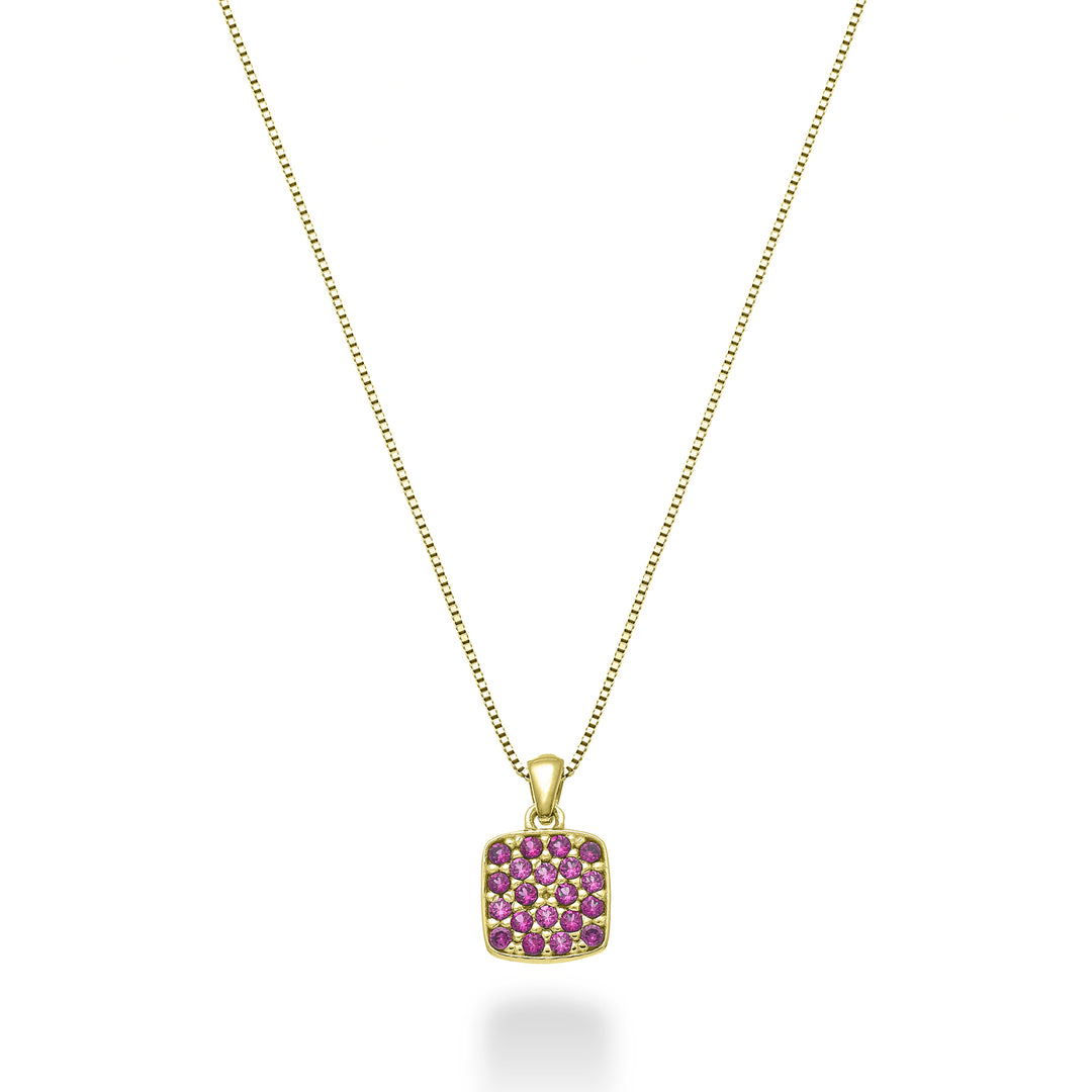 Nihama cl 18k square rubies 0.12 ct yellow gold ND5164O1RBR