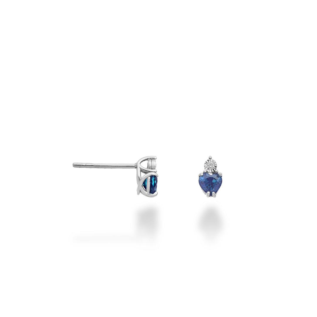Mikiko or 9k sapphire heart 4x4 with diamond MO5179R4ZFR