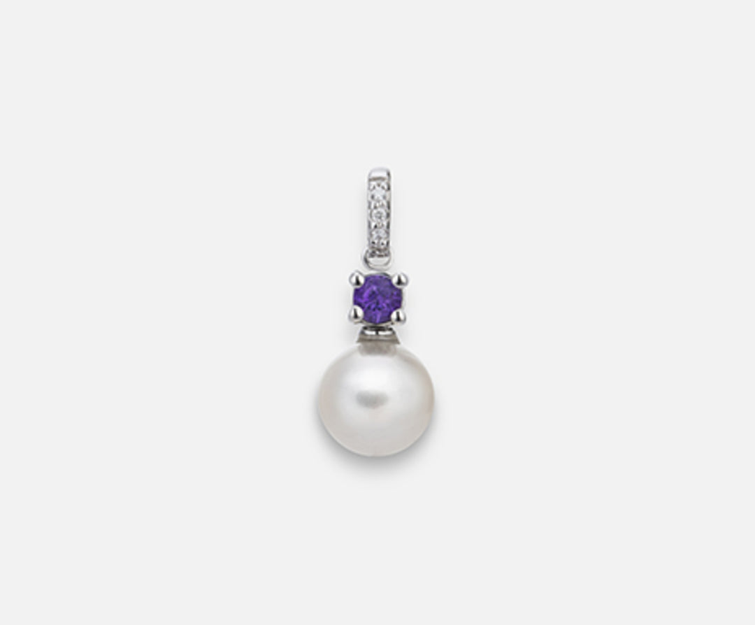 Mikiko pe 18k fw 6.5/7 round amethyst mm2.75 ct.0.085 MP0395O4FABI065