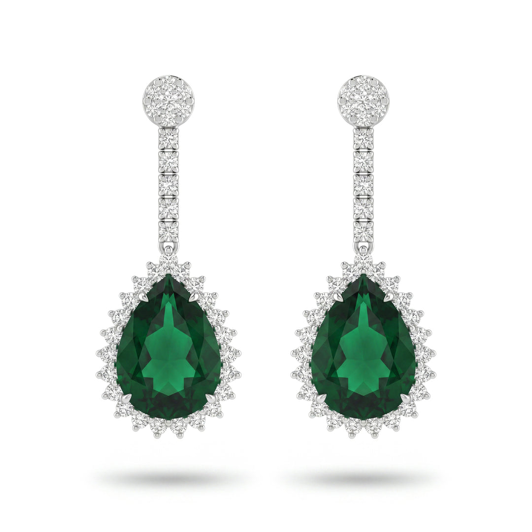 World Diamond Group emerald drop earring 17.46 ct OSM02-13274110109