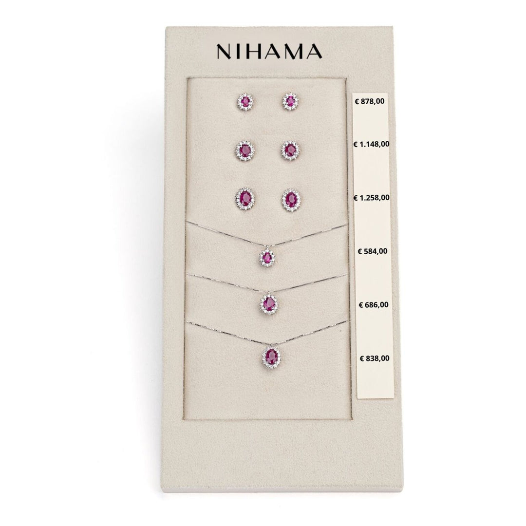 Nihama package cl 5125/5126/5086 + or 5103/5014/5068 18kt oval 4x3/5x4/6x4 nat. ruby. N.LIGHTBOX.17-N