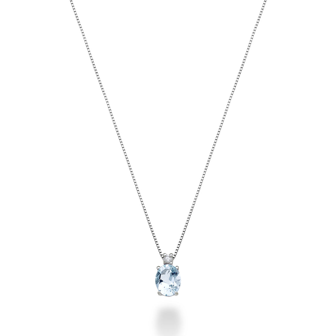 Mikiko cl 9k oval aquamarine 4x3 ct.0,14 diam. ct.0,01 MD5180R4AM