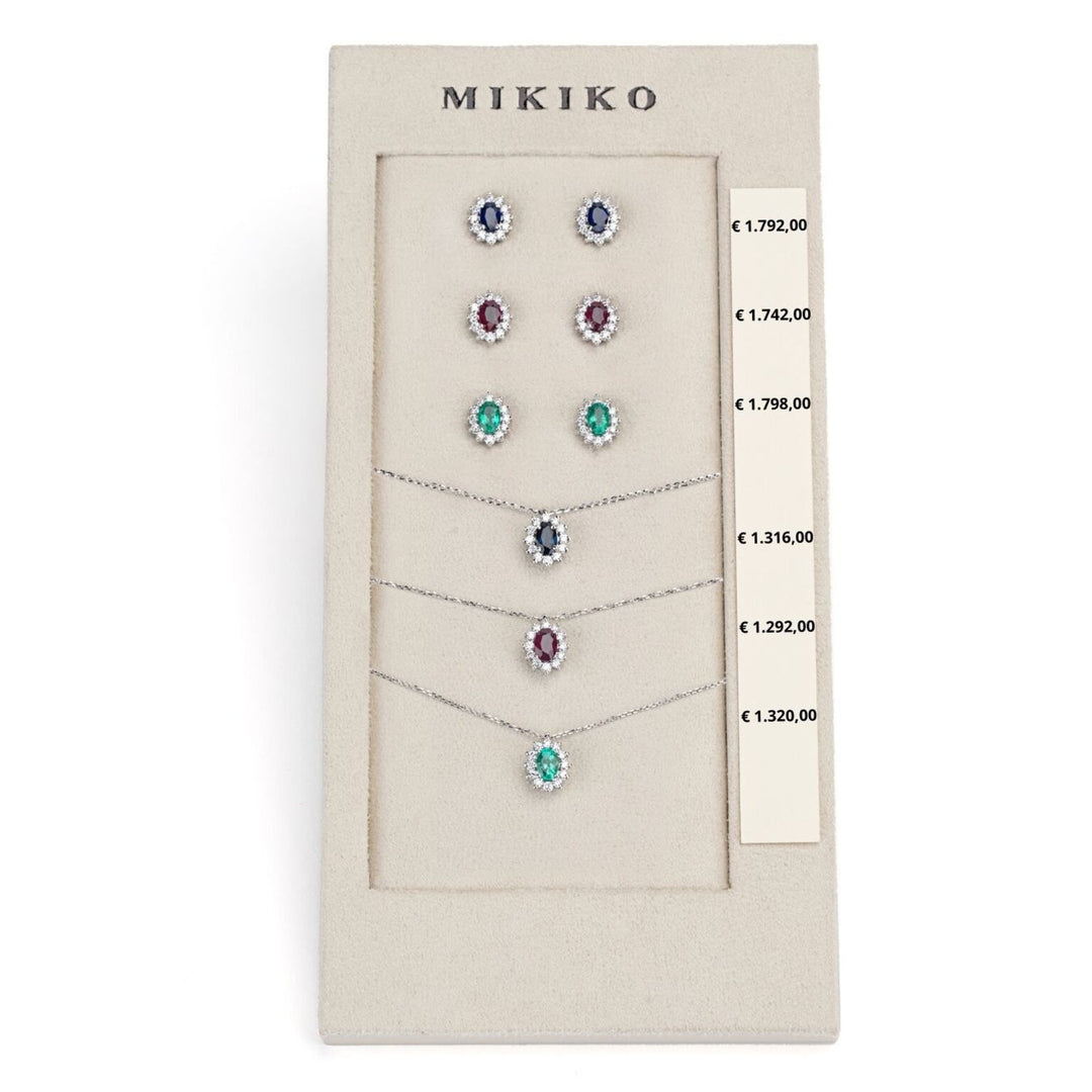 Mikiko package cl 5047 + or 5030 9kt oval 6x4 sapphire, ruby ​​and emerald tr. M.LIGHTBOX.11-T9K