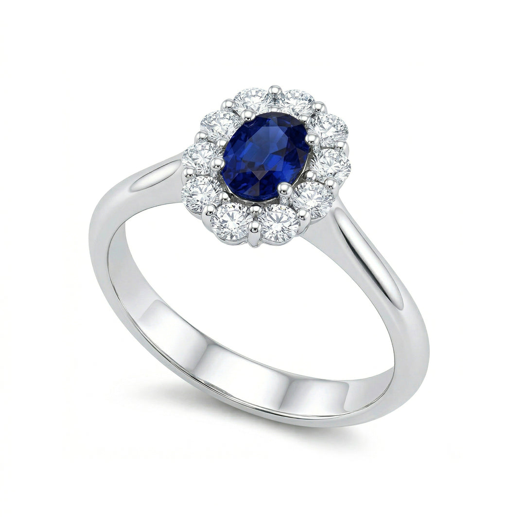 Golay oval sapphire ring 6x4 and diamonds ACL042DIZB-25143110288