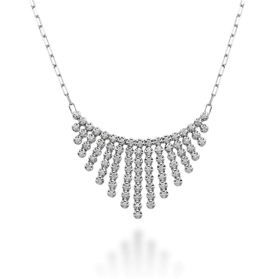 Golay multi-stone choker with "v" pattern cast. round GMPF004DI-23256110020