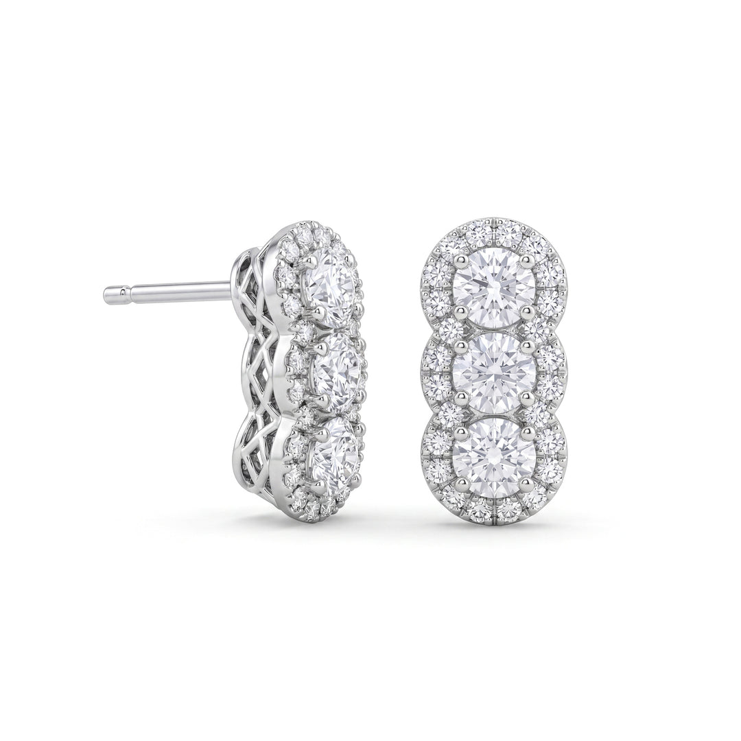 Golay multi-stone earrings with 3 diamonds of 0.11ct OMP886D011B-26154110122