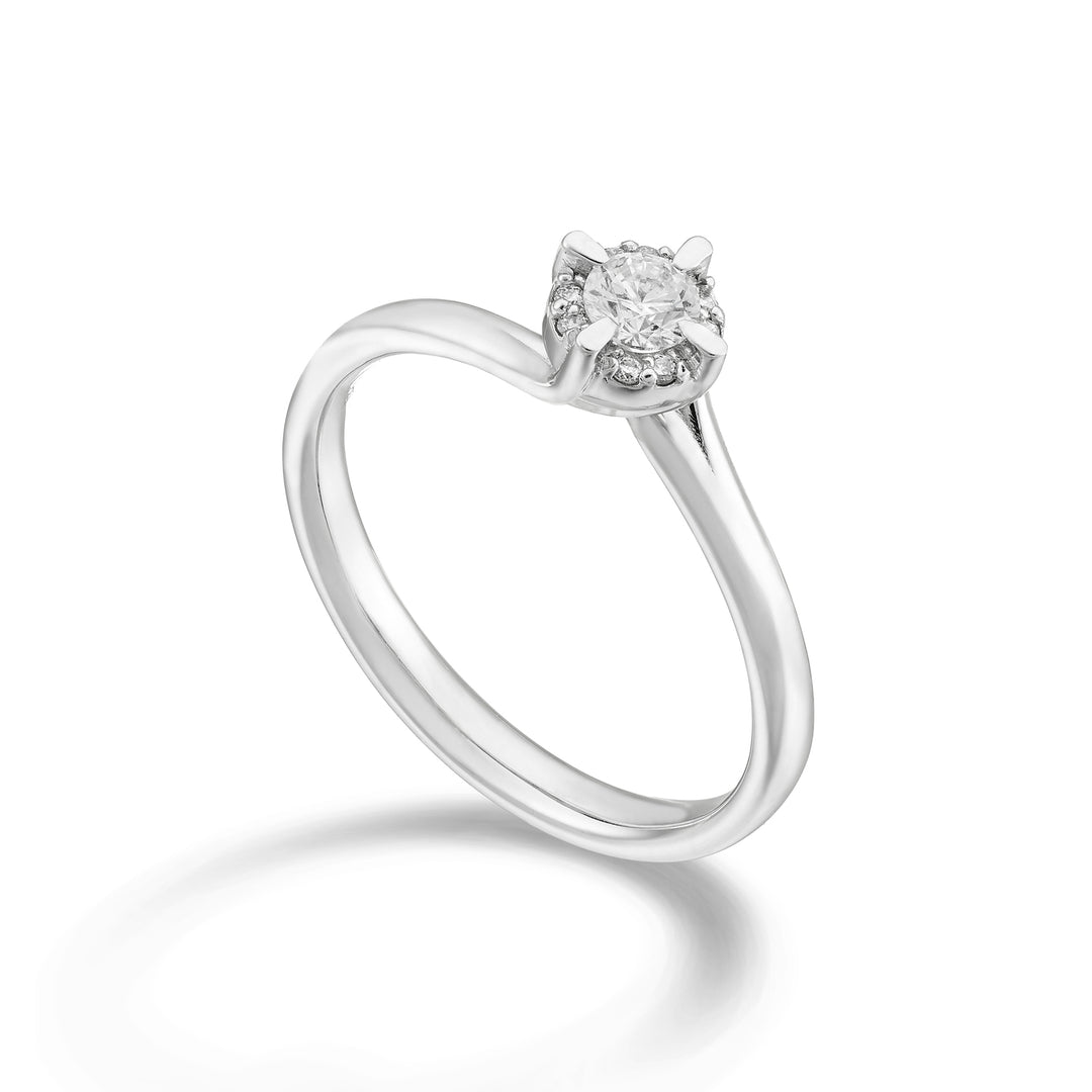 World Diamond Group solitaire ring diam between prongs, cen. 0.23ct ASLC422DI23-24088110055