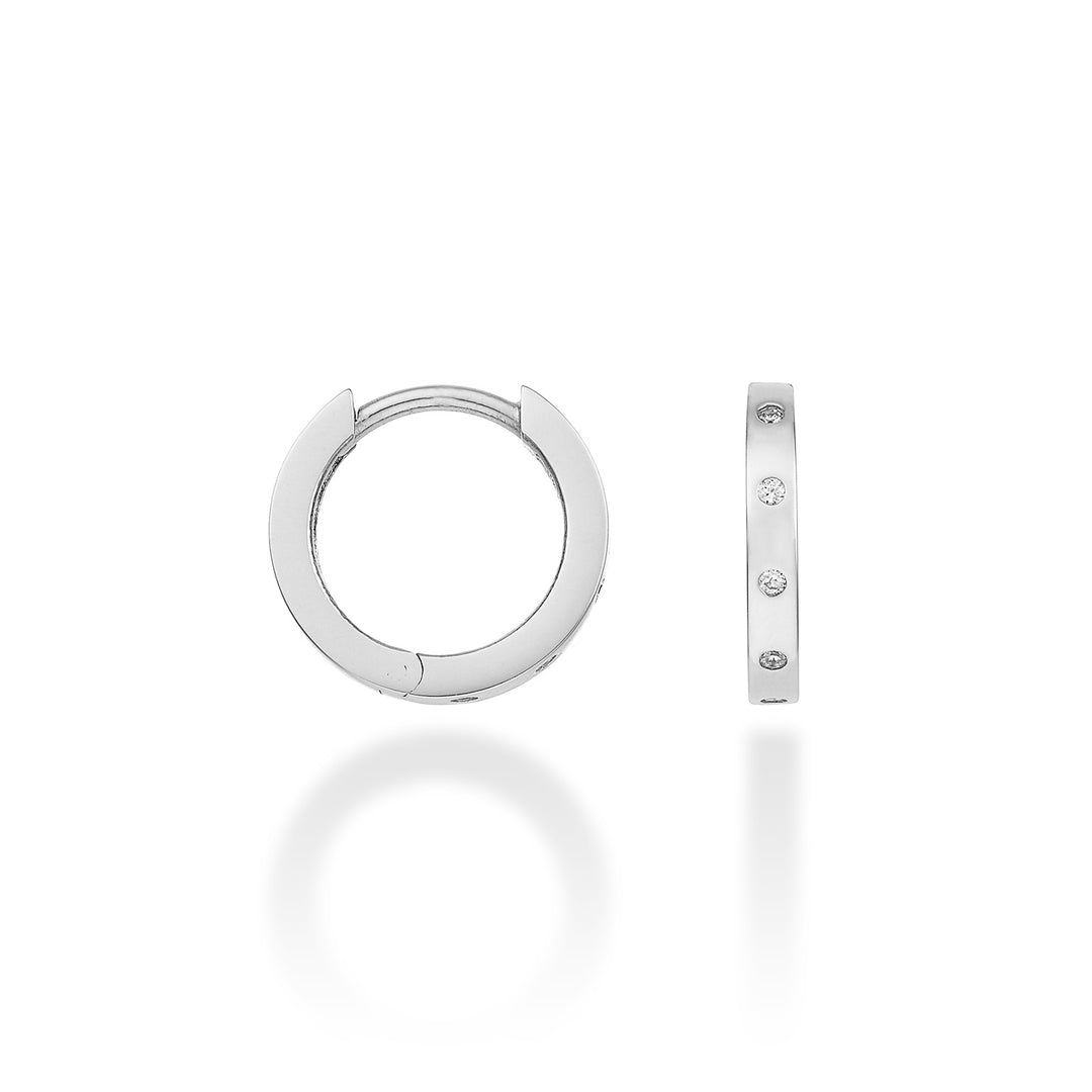 Mikiko or 18k round spots diam. 0.05 ct white gold diam. east. 12mm MO5063O4BR005